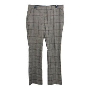 Express The Editor Black Brown & Tan Houndstooth Pants Wide Leg Size 12